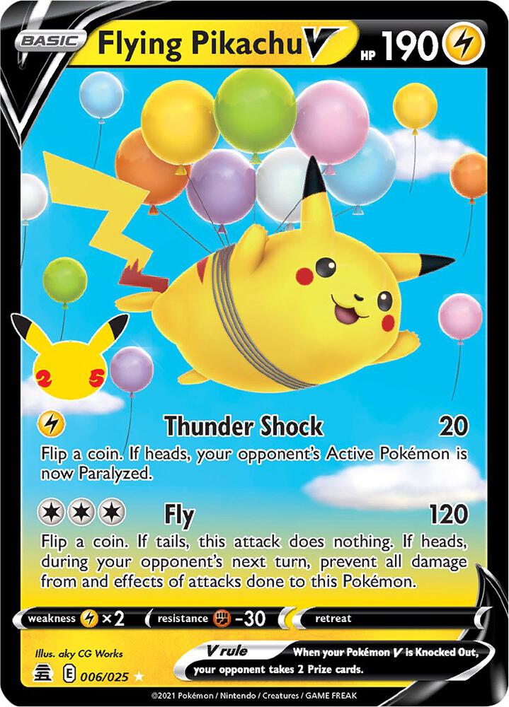 148278189 006/025 Flying Pikachu V PSA 10
