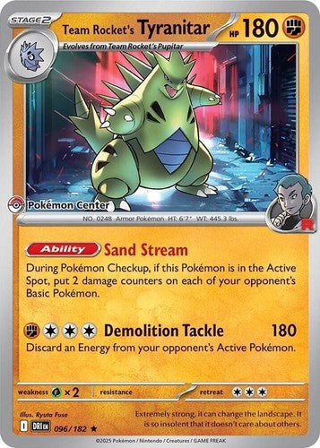 124987885 096/182 Team Rocket's Tyranitar PSA 10