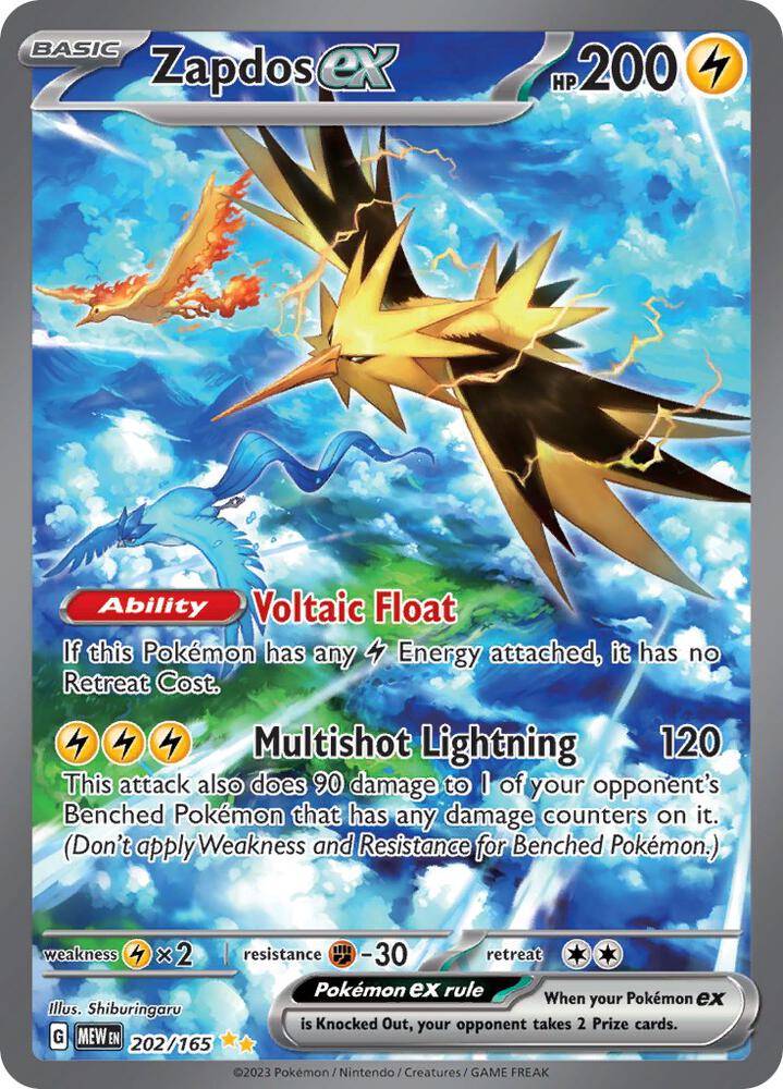94385605 202/165 Zapdos EX PSA 10