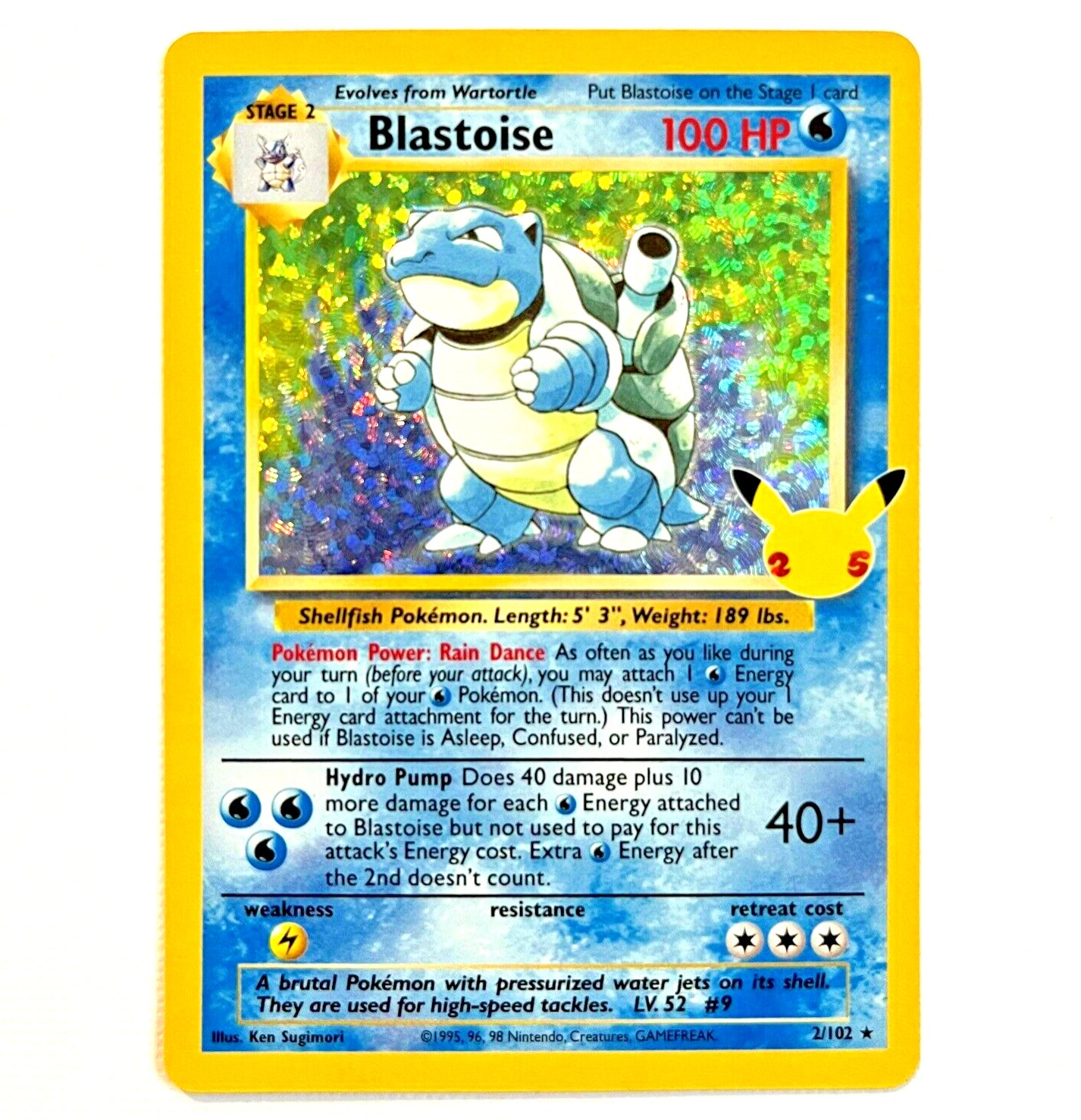 6073513227 2/102 Blastoise 25th CGC 10